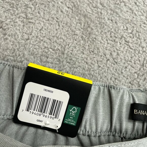 NEW Banana Republic Men's 32 Comfort Flat Front Shorts Gray Stretch - Picture 4 of 8